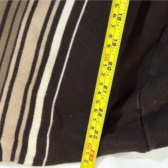 AXIST Sweater Comfy Brown Front Striped Crew Neck Knit Pullover Mens Size Large - Picture 7 of 11